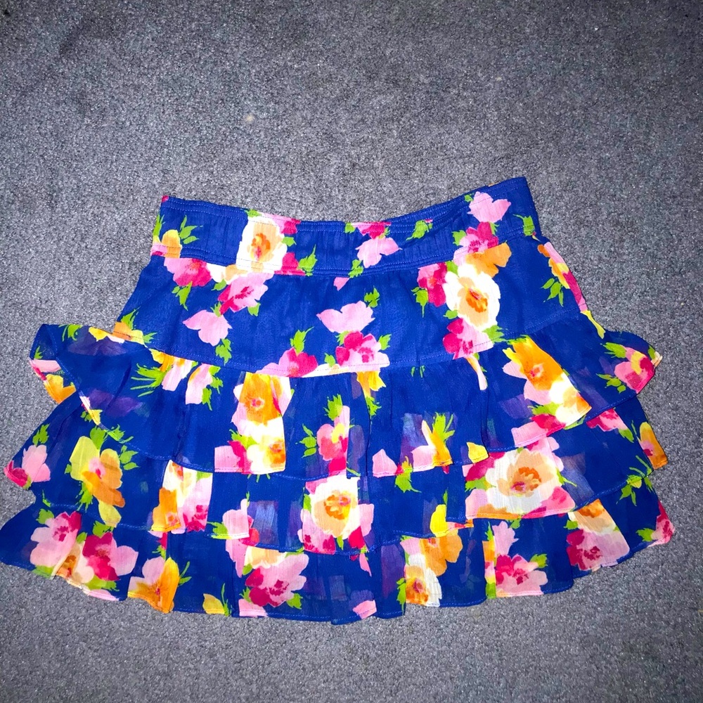 Navy Blue Floral skirt